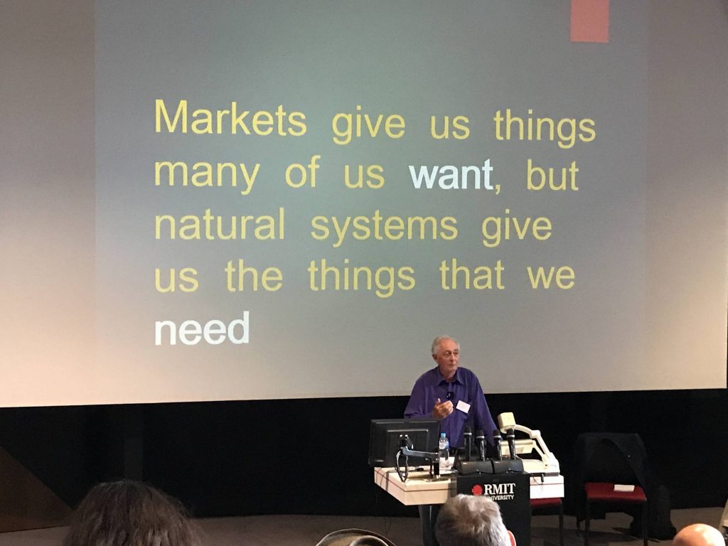 Markets give us things many of us want, but natural systems give us the things that we need