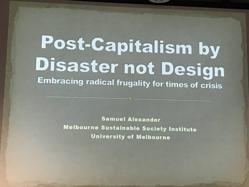 Post-capitalism by disaster not design